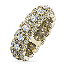 Кольцо из желтого золота с бриллиантами