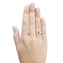 Гладкое кольцо из красного золота