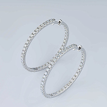 Серьги из белого золота c бриллиантами