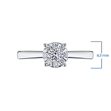 Кольцо из комбинированного золота с бриллиантами