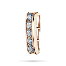 Классическая подвеска из красного золота c бриллиантами