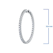 Серьги из белого золота c бриллиантами