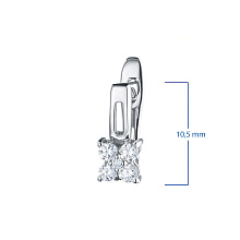 Серьги из белого золота с бриллиантами