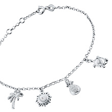 Браслет из серебра с бриллиантом