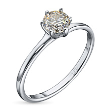 Кольцо из комбинированного золота с бриллиантом