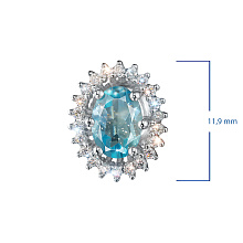 Подвеска из комбинированного золота с и топазом и бриллиантами