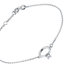 Браслет из белого золота с бриллиантом