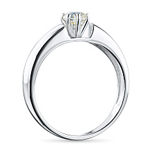 Кольцо из комбинированного золота с бриллиантом