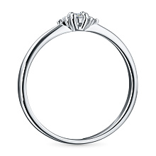 Кольцо из серебра c бриллиантами