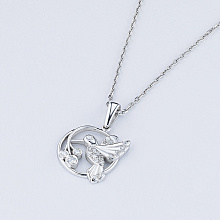 Подвеска из комбинированного золота с бриллиантами