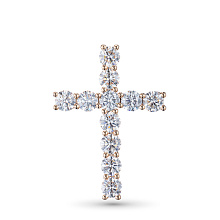 Подвеска из красного золота c бриллиантами