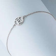 Браслет из комбинированного золота с бриллиантом