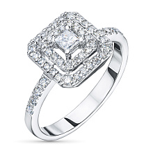 Кольцо из белого золота c бриллиантами