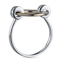 Кольцо из комбинированного золота с бриллиантами