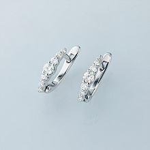 Серьги из белого золота с бриллиантами