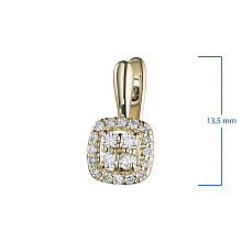 Серьги из желтого золота с бриллиантами