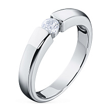 Помолвочное кольцо из комбинированного золота с бриллиантом