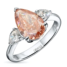 Кольцо из белого золота c бриллиантами