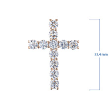 Подвеска из красного золота c бриллиантами