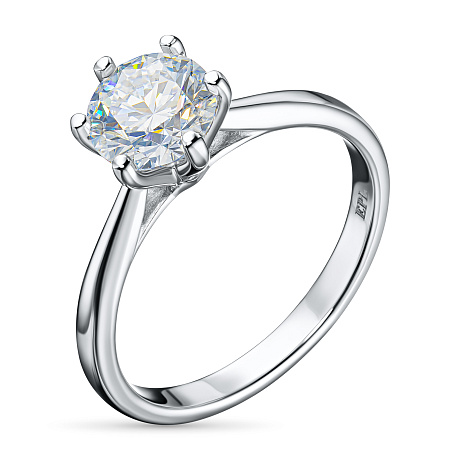 Помолвочное кольцо из белого золота