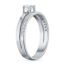 Кольцо из серебра c бриллиантами