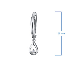 Серьги из белого золота с бриллиантами