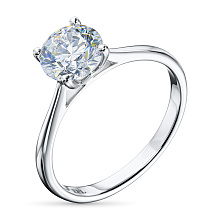 Помолвочное кольцо из белого золота с бриллиантом