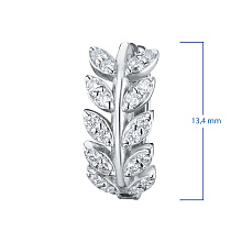 Серьги из белого золота с бриллиантами