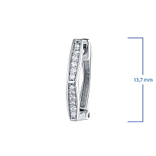 Серьги из белого золота с бриллиантами