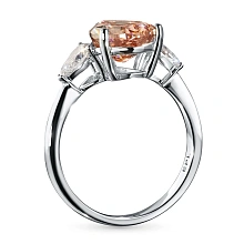 Кольцо из белого золота c бриллиантами