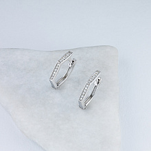 Серьги из белого золота с бриллиантами