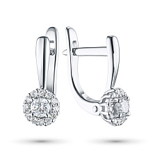 Серьги из белого золота с бриллиантами