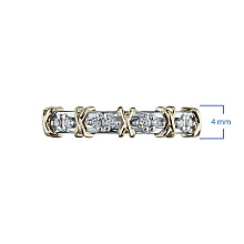 Кольцо из комбинированного золота с бриллиантами