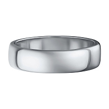 Гладкое кольцо из белого золота