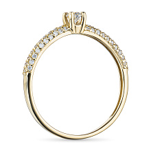 Кольцо из желтого золота c бриллиантами