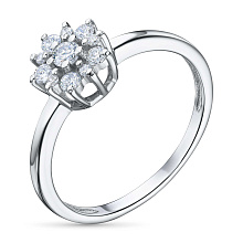 Кольцо из белого золота c бриллиантами