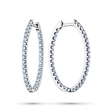 Серьги из белого золота c бриллиантами