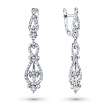 Серьги из комбинированного золота с бриллиантами