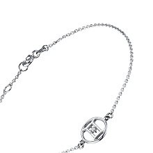 Браслет из комбинированного золота с бриллиантом