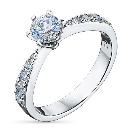 Кольцо из белого золота