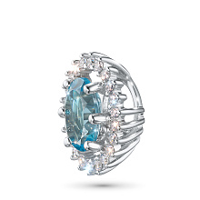 Подвеска из комбинированного золота с и топазом и бриллиантами