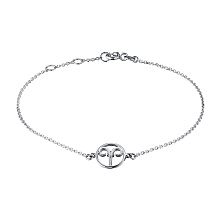 Браслет из комбинированного золота с бриллиантом