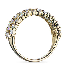 Кольцо из желтого золота c бриллиантами