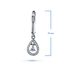 Серьги из белого золота с бриллиантами