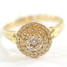 Кольцо из желтого золота c бриллиантами