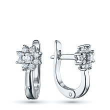 Серьги из белого золота c бриллиантами