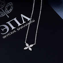 Колье из серебра c бриллиантами