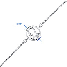 Браслет из комбинированного золота с бриллиантом