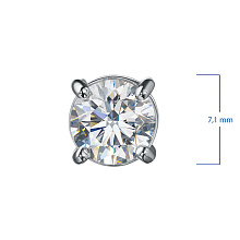 Классическая подвеска из белого золота с бриллиантом