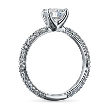 Кольцо из белого золота c бриллиантами